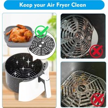 Airfryer Silikon Pişirme Sepeti Büyük Boy Air Fryer Katlanır Kare Pişirme Sepeti Bpa Içermez