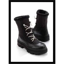 Bambi Mat Siyah Paraşüt  Kadın Bot & Bootie K02179144767