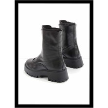 Bambi Siyah Leather Kadın Bot & Bootie K02351314703