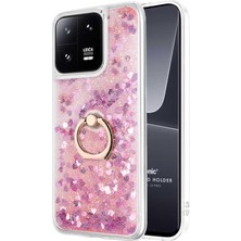 Microsonic Xiaomi Mi 13 Pro Kılıf Glitter Liquid Holder Pembe