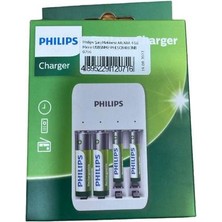 Erpilsan Philips 4 Lü  Aa & Aaa Nı-Cd & Nı-Mh Micro USB Pil Şarj Aleti ve 4 Adet Şarjlı Pil Aa 2 Adet + Aaa 2 Adet Paket