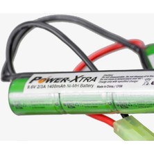 Power-Xtra Airsoft Nimh Pil 9.6V 1400MAH Nunchuck