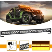 C9 Çakarlı Off Road Tepe LED Bar 12-24V Turuncu-Turuncu Metal Gövde 65 cm