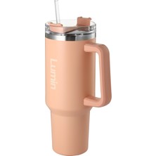 Lumin Quencher Tumbler 0,89 Litre Vakum Yalıtımlı Termos Bardak Kapaklı ve Pipetli Soft Pink