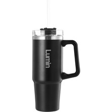 Lumin Quencher Tumbler 1,18 Litre Vakum Yalıtımlı Termos Bardak Kapaklı ve Pipetli Black Edition