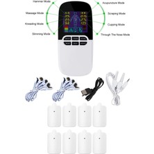 Fırsat Caddesi Çift Kanallı Şarjlı Renkli Ekranlı 8 Pedli Fizik Tens Cihazı Ems Masaj Aleti
