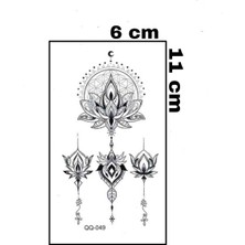 Mecit Tuhafiye Lotus Çiçeği Vücut İçin Geçici Dövme