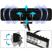 Dekohop Off Road 12-24V Oto Gündüz LED Bar 6 Inç 16 LED 48 W Sarı Renk Ikaz Flash Mod Sis Farı