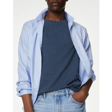 Marks & Spencer Saf Pamuklu 3'lü Yuvarlak Yaka T-Shirt