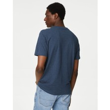 Marks & Spencer Saf Pamuklu 3'lü Yuvarlak Yaka T-Shirt