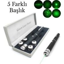 Yeşil Lazer Pointer 50 Mw 15 Km Etkili (5 Başlıklı)