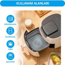 Airfryer Silikon Pişirme Sepeti Büyük Boy Air Fryer Katlanır Kare Pişirme Sepeti Bpa Içermez