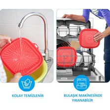 Airfryer Silikon Pişirme Sepeti Büyük Boy Air Fryer Katlanır Kare Pişirme Sepeti Bpa Içermez