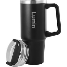 Lumin Quencher Tumbler 0,89 Litre Vakum Yalıtımlı Termos Bardak Kapaklı ve Pipetli Black Edition