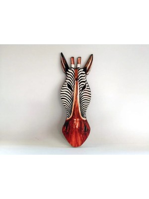 Hediye Ne Alsak Ahşap Zürafa Mask 3 Duvar Dekor ZEBRA003