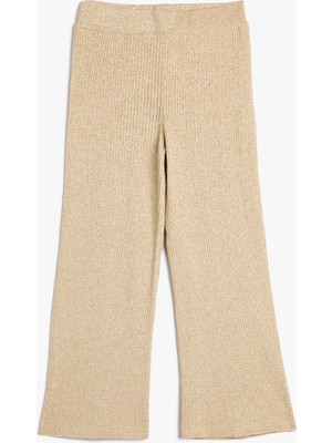 Koton Bol Paça Pantolon Yumuşak Dokulu Beli Lastikli Kaşkorse