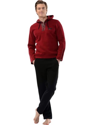 Marco Ferry Bordo Erkek 3 Iplik Şardonlu Yakası Fermuarlı Kapşonlu Eşofman Takımı EDY17902B