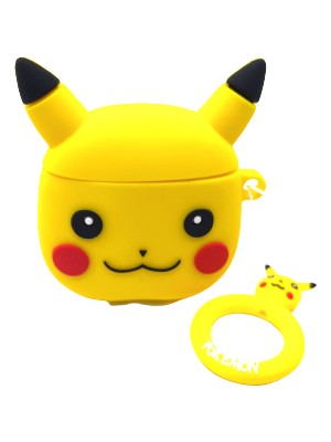 Zen AI Airpods 1/2. Nesil Sevilen Sarı Çizgi Karakter Pikachu Tasarımlı Hediye Kılıf