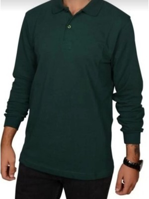 Mavimoure Polo Yaka Uzun Kollu Pamuklu Uzun Kol Polo Yakalı  T-Shirt
