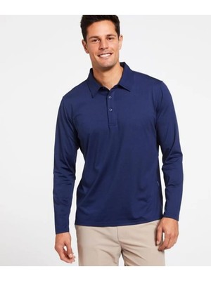 Mavimoure Polo Yaka Uzun Kollu Pamuklu Uzun Kol Polo Yakalı  T-Shirt