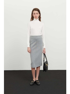 ROMAN Dar Tüp Etek Gri K2425003_004