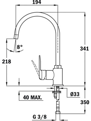 Teka - SP 995 Q - Kuğu Esnek 360° Dönebilen Mutfak Bataryası - Metalik Siyah - 55995020Q