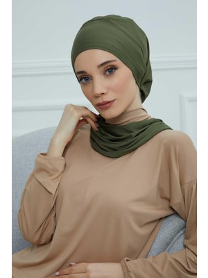 Aisha's Design Penye Hazır Türban,HT-96,HT-96,Haki Yeşili