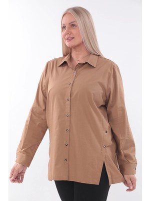 Lady Majestic Cotton Büyük Beden Özel Tasarım Gömlek