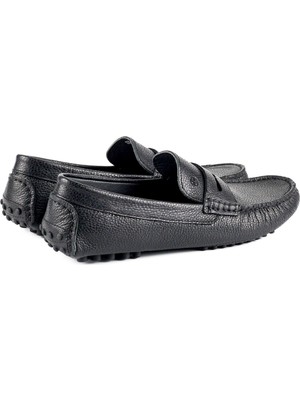 River World Erkek Ayakkabısı Siyah Renkte  Deri Loafer Srd