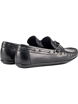 River World Erkek Ayakkabısı Siyah Renk  Deri Loafer Trpl