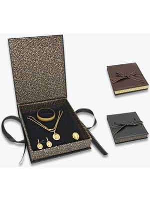 Metro Decoration Display Kurdeleli Karton Set Takı Kutusu (4 Adet)