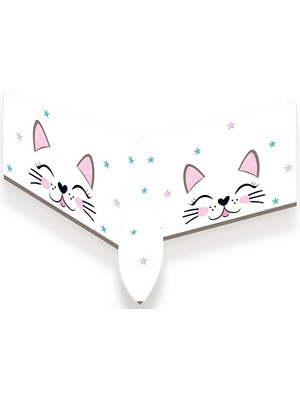 Kidspartim Sevimli Kedi Temalı Masa Örtüsü 120X180 cm
