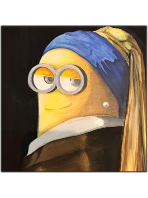 Tablo Dekor Inci Küpeli Minyon Kanvas Tablo