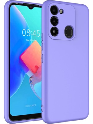 Tecno Spark 8c ile Uyumlu Kılıf Kadife Iç Yüzey Silikon Z-Mara Lansman Vieri Kılıf Lila
