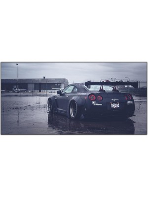 Tablo Dekor Siyah Nissan Gt-R Kanvas Tablo