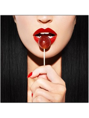 Tablo Dekor Lolipop Kadın Kanvas Tablo