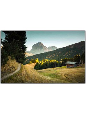 Tablo Dekor Langkofel Dağı Manzarası Kanvas Tablo