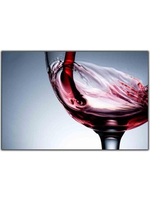 Tablo Dekor Şarap Kadehi Kanvas Tablo