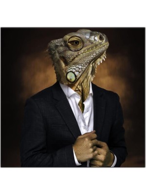 Tablo Dekor Sürüngen Adam Kanvas Tablo