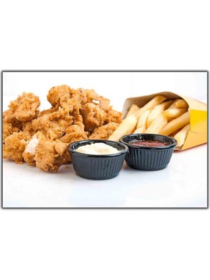 Tablo Dekor Kemiksiz Çıtır Tavuk ve Patates Kanvas Tablo