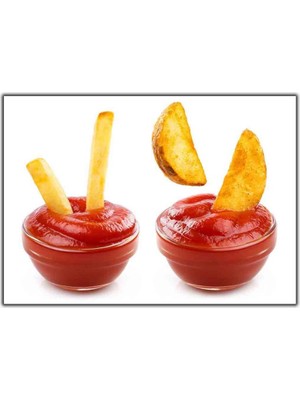 Tablo Dekor Patates Kırzartması ve Ketçap Kanvas Tablo