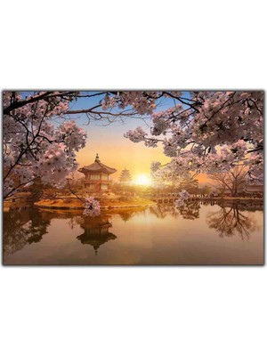 Tablo Dekor Hyangwonjeong Pavilion Kanvas Tablo