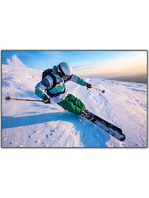 Tablo Dekor Kayak Yapan Adam Kanvas Tablo