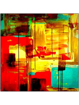 Tablo Dekor Soyut Karmaşık Çizgiler Kanvas Tablo