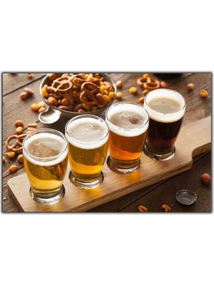 Tablo Dekor Bira ve Çerezler Kanvas Tablo