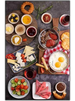 Tablo Dekor Kahvaltı Sofrası Kanvas Tablo