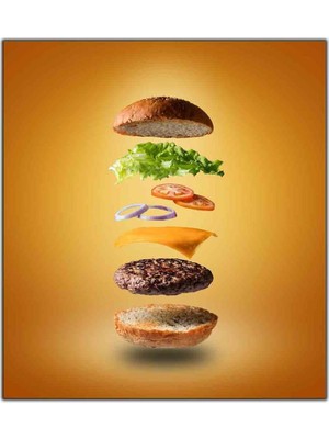 Tablo Dekor Hamburgerin Içindekiler Kanvas Tablo
