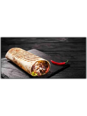 Tablo Dekor Mayonezli Et Dürüm Kanvas Tablo