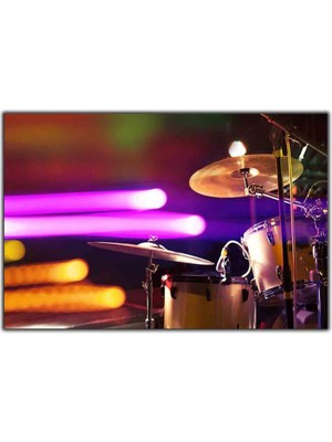 Tablo Dekor Işıklar ve Bateri Kanvas Tablo