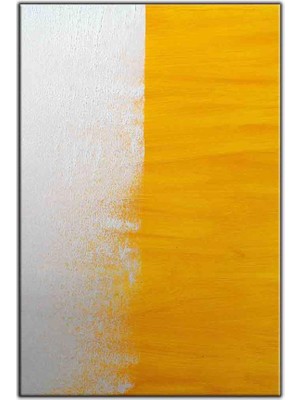 Tablo Dekor Beyaz ve Sarı Gölgeler Kanvas Tablo